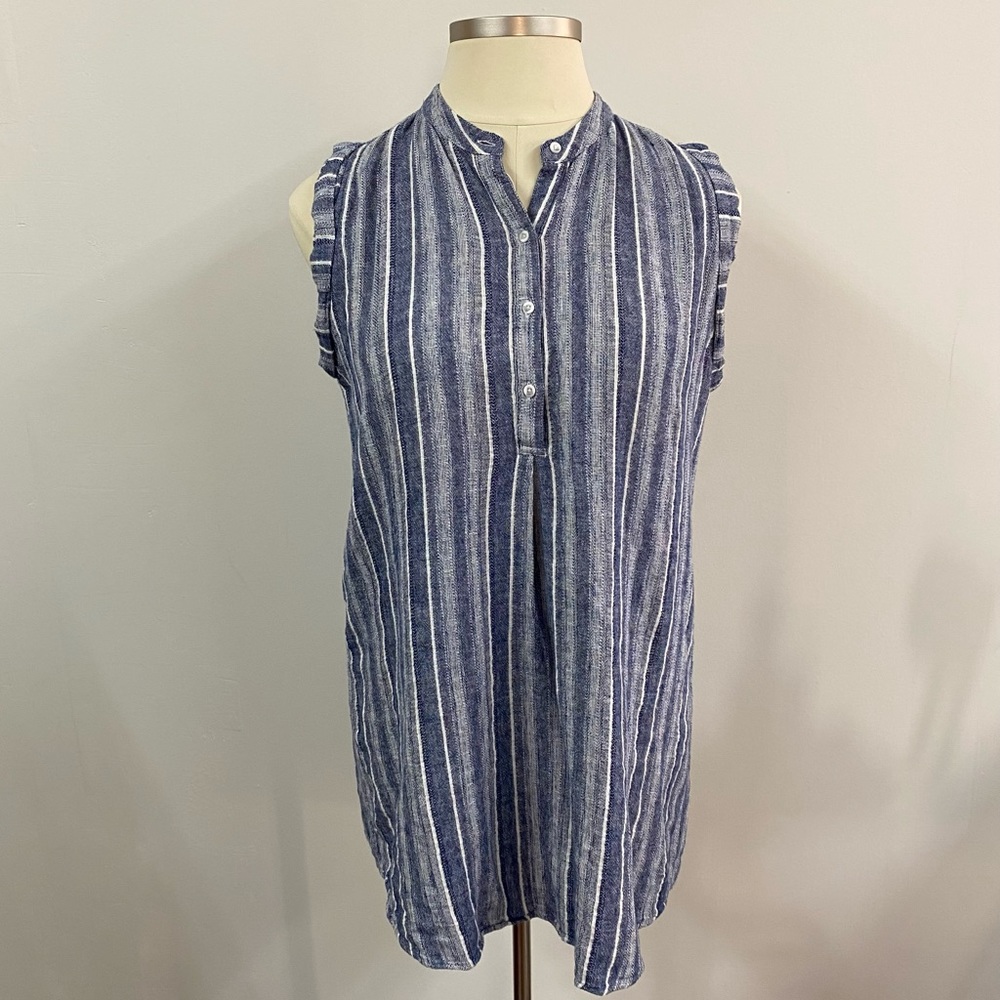 Cloth and Stone Linen Striped Shift Dress